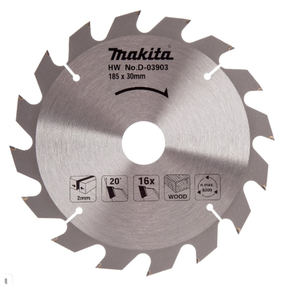 Makita Saw Apartment Wood 16 Dental 185MM