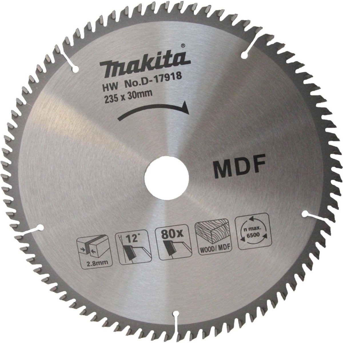 Makita Saw Apartment Wood MDF 80 Dental 235MM