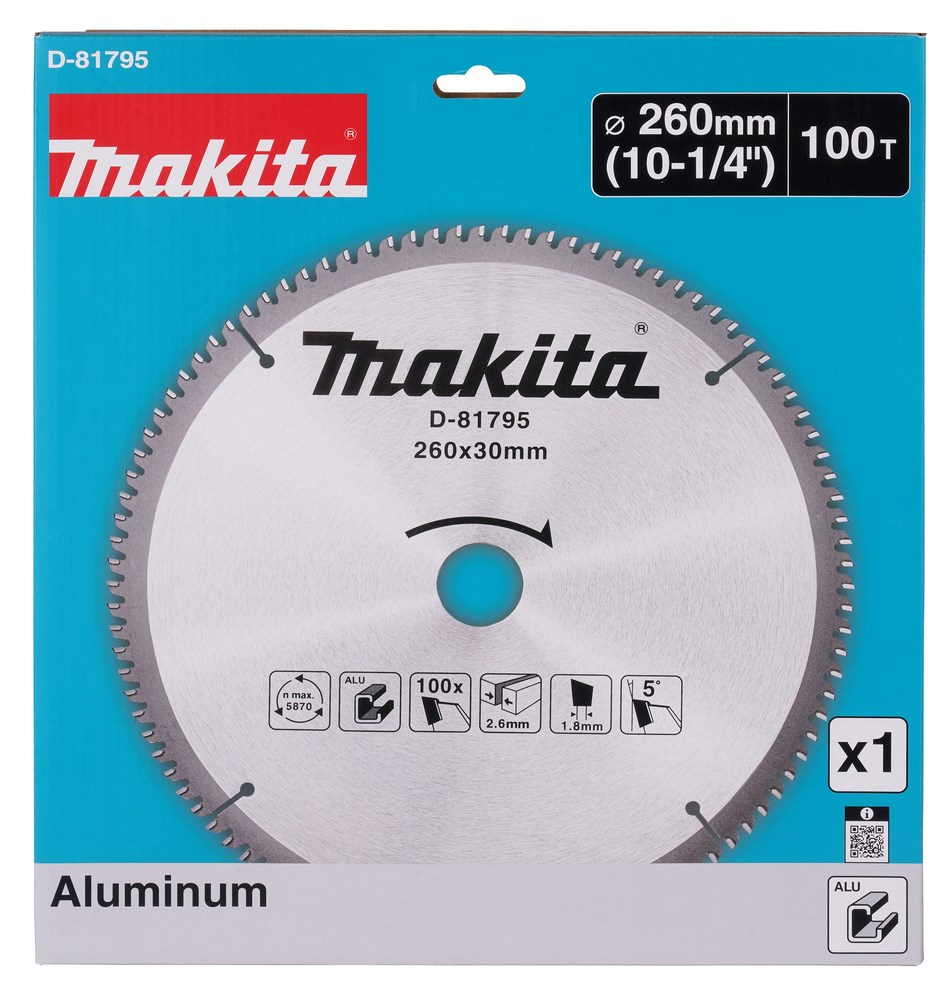 Makita Saw Apartment Aleminium 260X30MM 100Diş