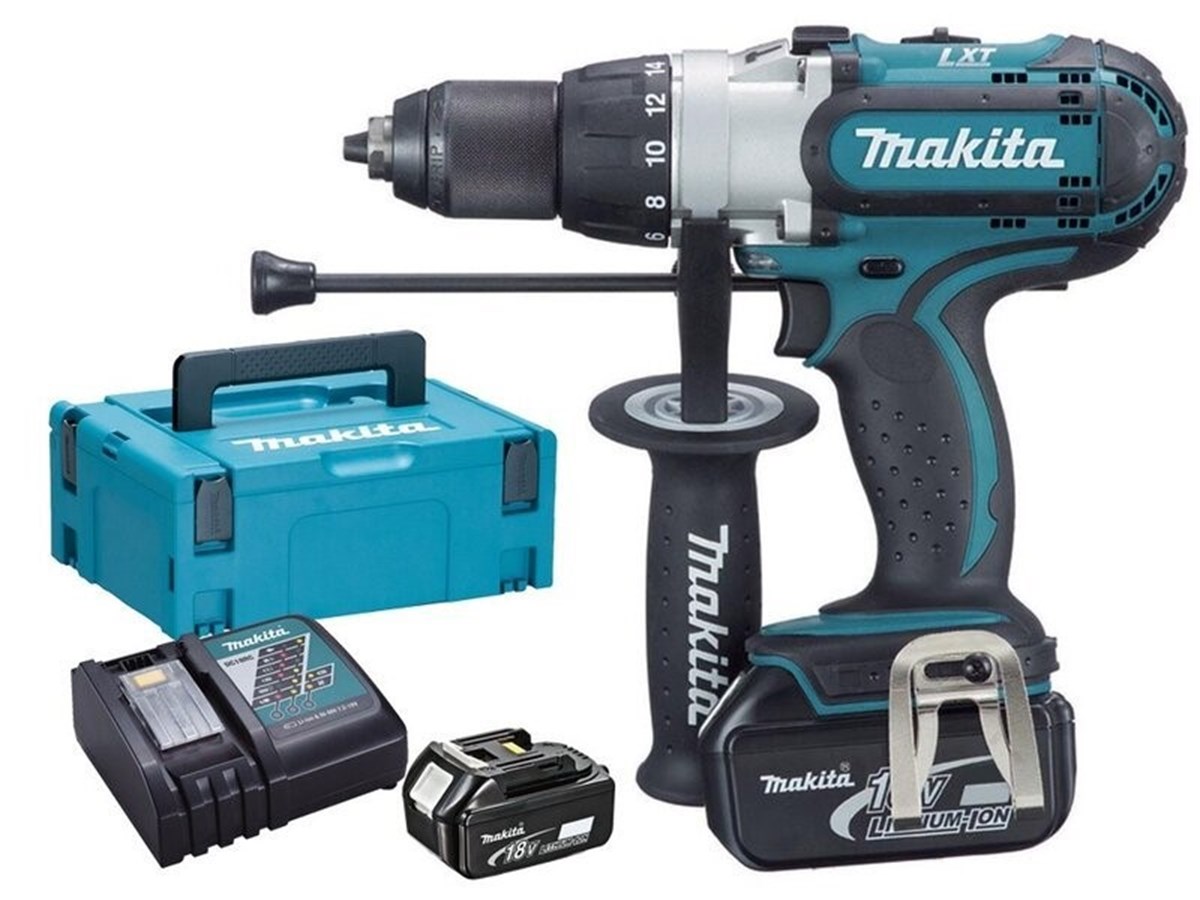 Makita Drill Cordless Impact 18V Lithium (2Battery+Chargerer+Canta)