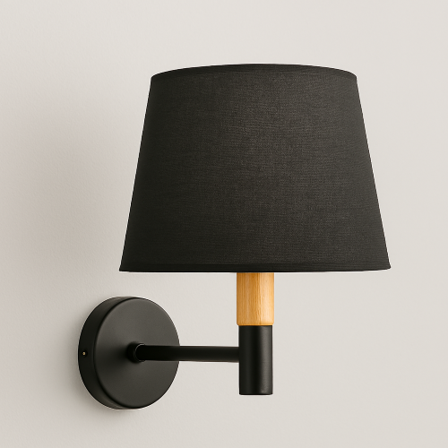 Wall light. Vertical Black Hat E27 LMD-3010 :H1