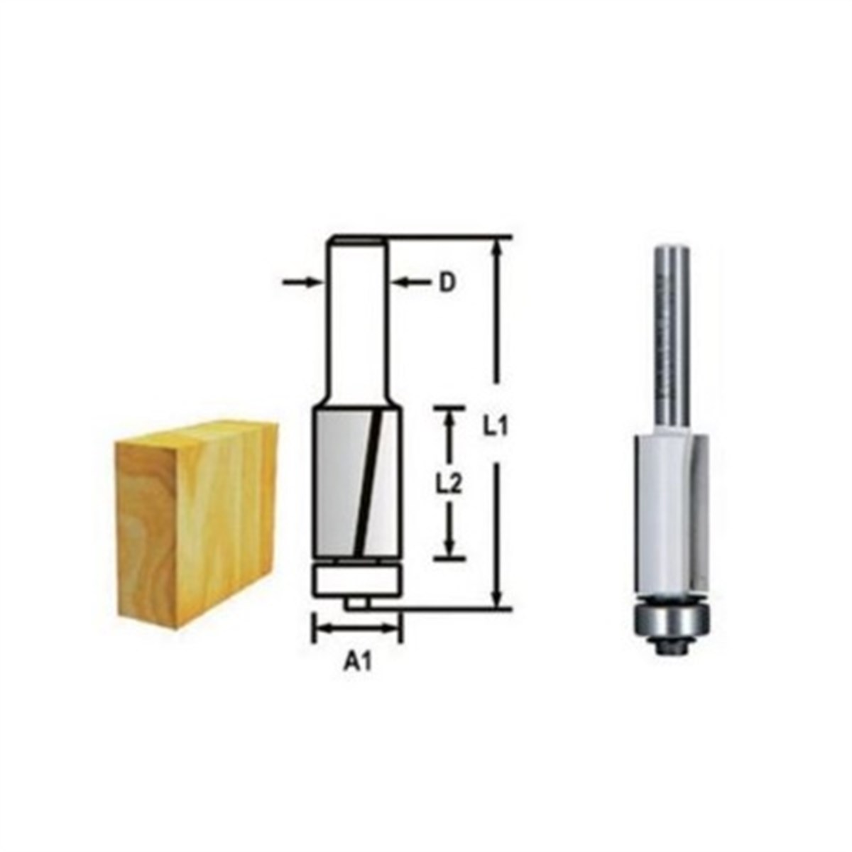 Makita End Router Flush Trim Bit 2 Flute