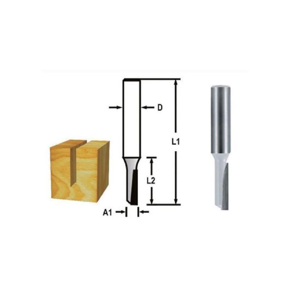 Makita End Router Straight Bit 1 Flute