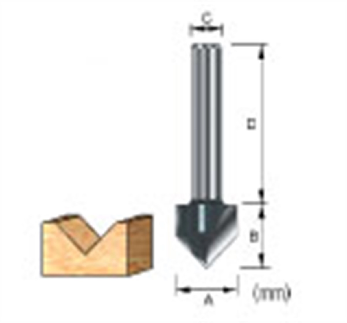 Makita End Router V Groove Bit 200611