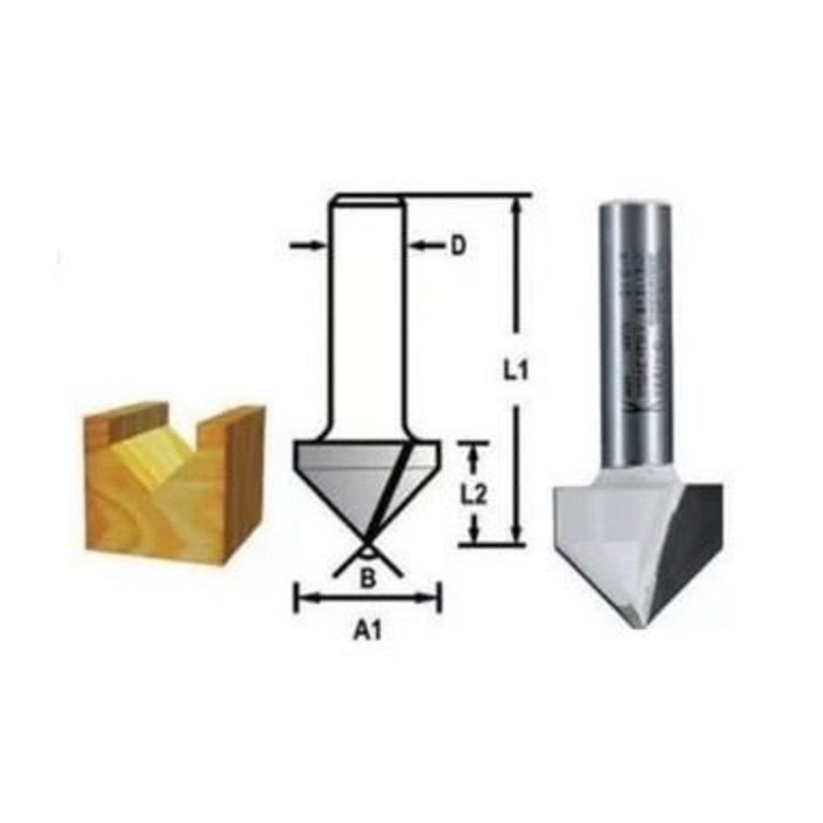 Makita End Router V Groove Bit 6Mm