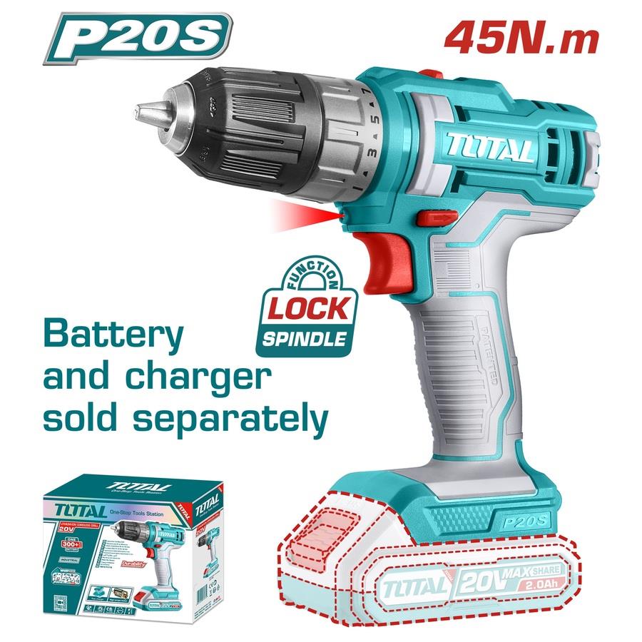 Total Cordless Drill Impulse-free 20V/45Nm(Only Tool)