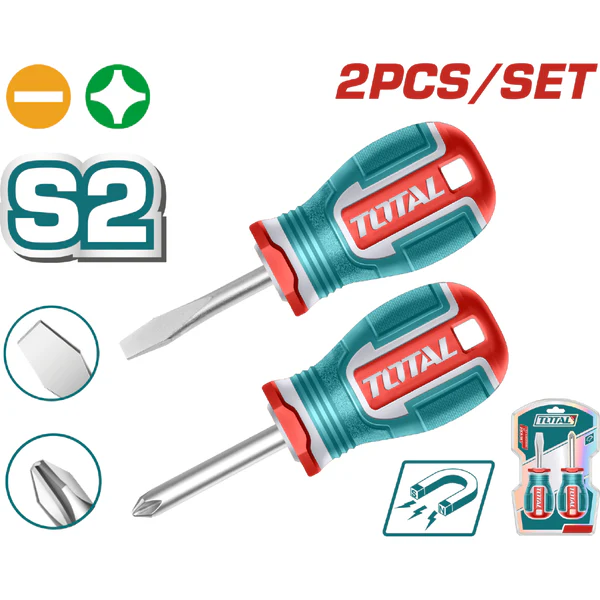 Total Screwdriver Kit Sl6.5X6X38MM-Ph26X38MM (2Ad/Pk)