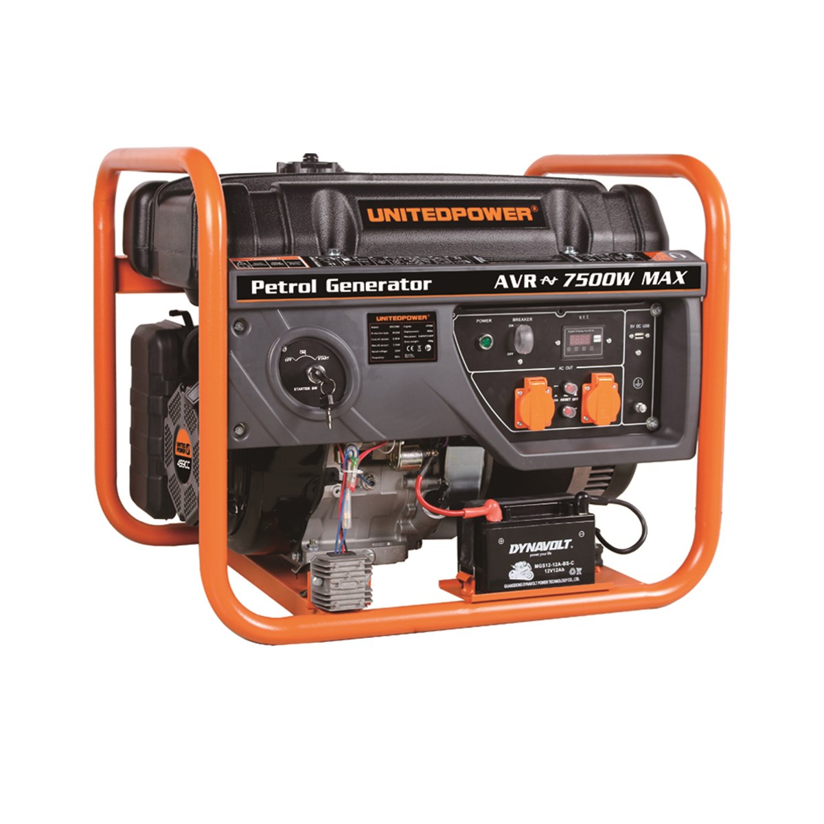 United Power Generator 7.5KW 9.4KVA Gasoline Starter-Wheeled (Battery Extra)