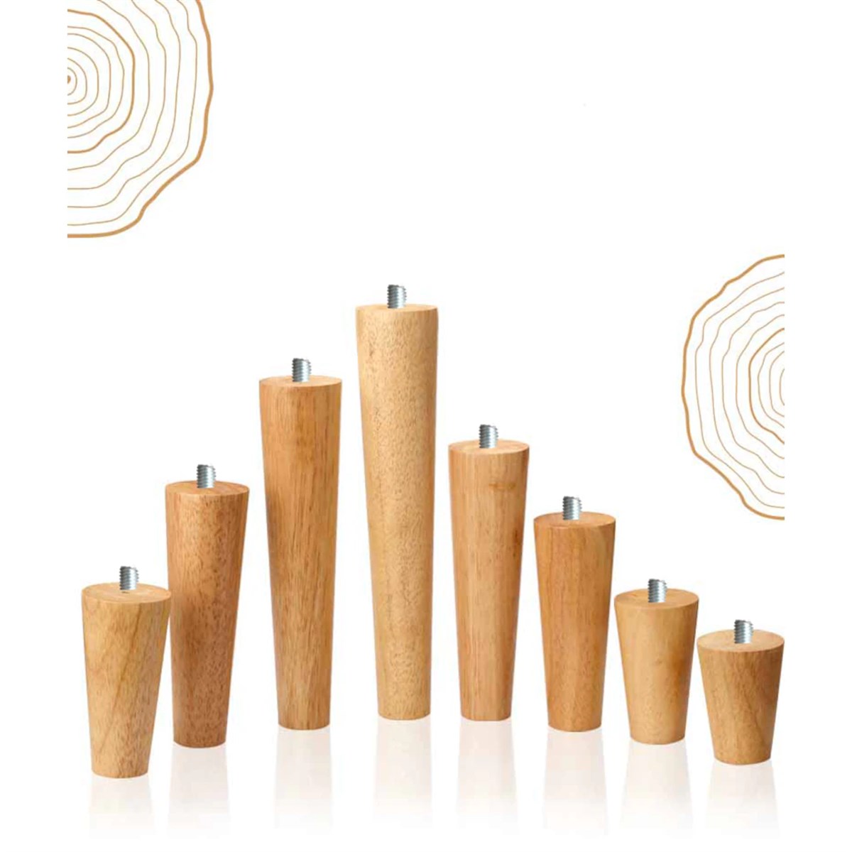 Wood Taper Foot Screw 60MM