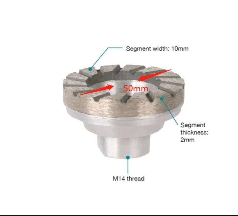 Bihui Grinder Stone Taper Turbo M14 30-50MM